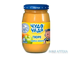 Пюре дитяче Чудо-Чадо гарбуз-яблуко, з цукром, 170 г