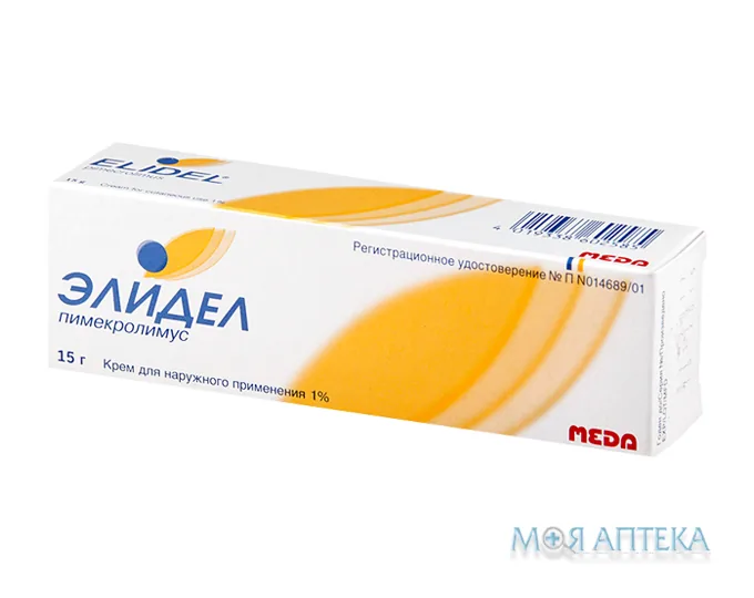 Елідел крем д/зовн. заст. 1 % по 15 г у тубах