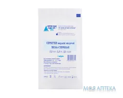 Серветка Марлева Медична Стерильна Віола 7,5 см х 7,5 см (12-слоев) №2