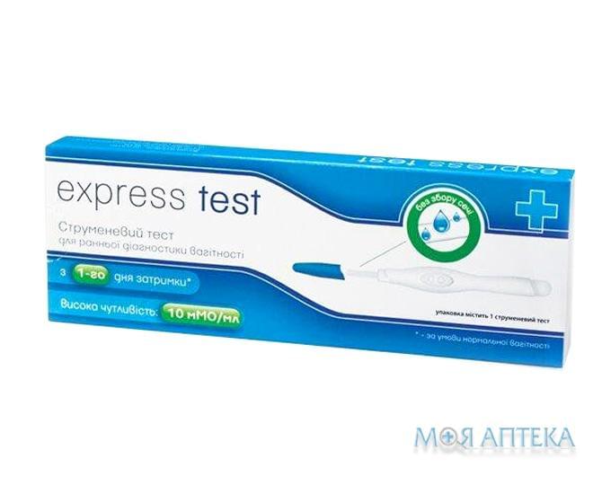 Тест для ранньої діагностики вагітності (в сечі) Express Test (Експрес тест) струменевий №1