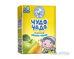 Сік Чудо-Чадо яблуко-груша з цукром, 0,2 л