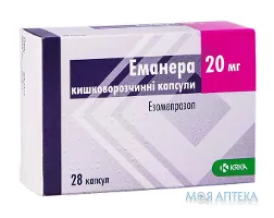 Еманера капсули киш./розч. по 20 мг №28 (7х4)