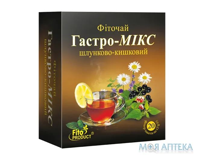 Фіточай №12 Гастро-Мікс (Шлунково-Кишковий) фільтр-пакет 1,5 г №20