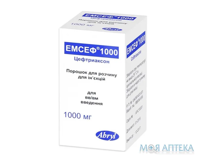 Емсеф 1000 порошок для р-ну д/ін. по 1000 мг у флак. №1