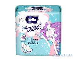 BELLA Прокладки крит. ForTeens Ultra Sensitive extra soft №10