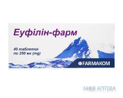 Еуфілін-Фарм таблетки по 0,25 г №40