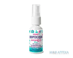 Лосьйон тонік Хлоргексидин спрей, р-н 0,05% по 25 мл у флак.