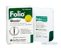 Фолио диет. добавка 400 мкг/200 мкг табл. №90