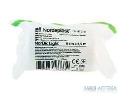 Бинт еластичний медичний Нордепласт (Nordeplast) НорДик Лайт, бавовна, 6см х 4,5м