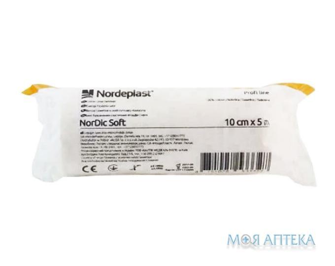 Бинт еластичний медичний Нордепласт (Nordeplast) НорДик Софт, бавовна, 10см х 5м