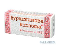 Вітамін-Ка Бурштинова кислота таблетки 0,25г №40
