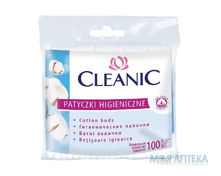 Ватні палички Cleanic пакет п/е №100