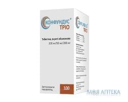 Конфундус тріо табл. п/о 200мг/50мг/200мг №100