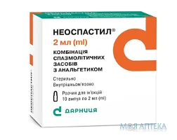 Неоспастил розчин для ін’єкцій, 15+5+0,05мг/мл по 2 мл в ампулах №10