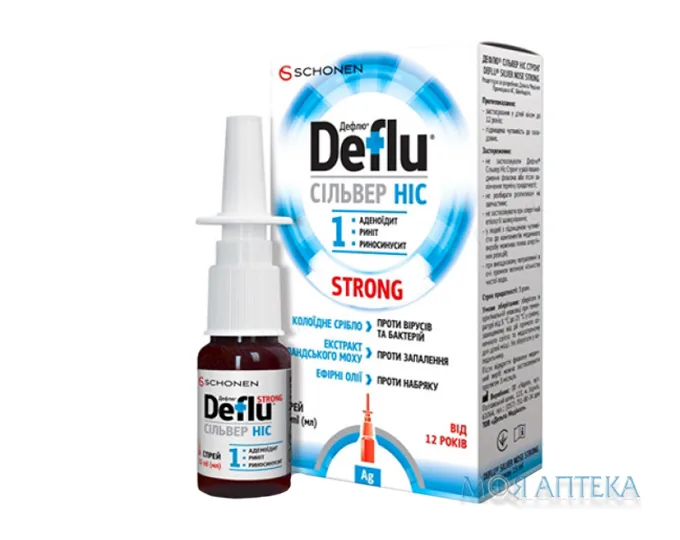 Дефлю Сільвер Ніс Стронг спрей наз. по 15 мл у флак. з помп.-розпил.