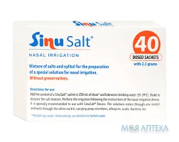 СінуСалт Зсіб для промивання носу саше №40