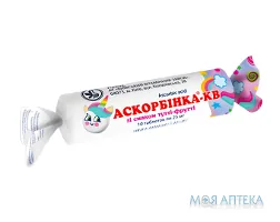 Аскорбінка-КВ зі смаком тутті-фрутті табл. 25 мг №10