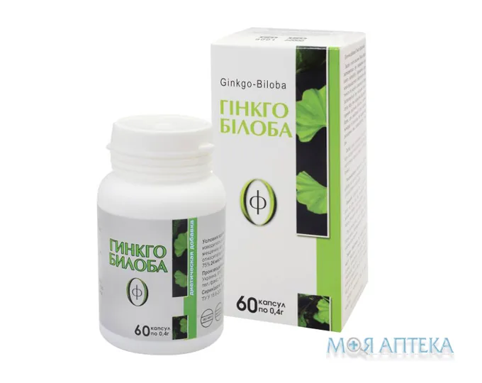 Гінкго-Білоба-Ф капсули по 40 мг №60 (10х6)