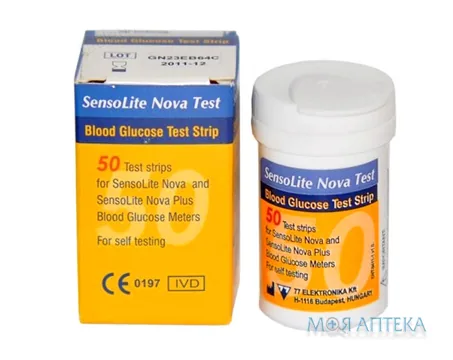 Тест-смужки для глюкометра Sensolite Nova (Сенсолайт Нова) №50