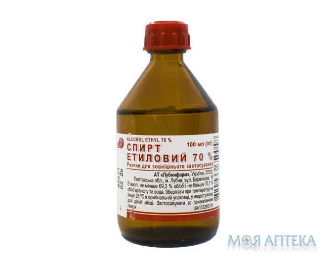 Спирт Етиловий р-н д/зовн. заст. 70% фл. 100 мл