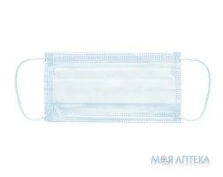 Маска медична 3-х шарова, на резинках, стерил. №1