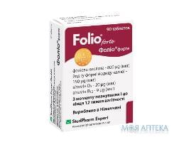 Фолио Форте дополнительный источник фолиевой кислоты и йода таблетки 90 шт