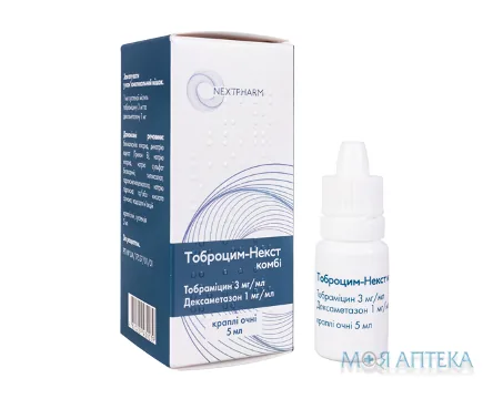 Тоброцим-Некст Комбі краплі очні фл.-крап. 5 мл №1