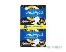 Прокладки гігієнічні ультратонкі Always Ultra secure night №12