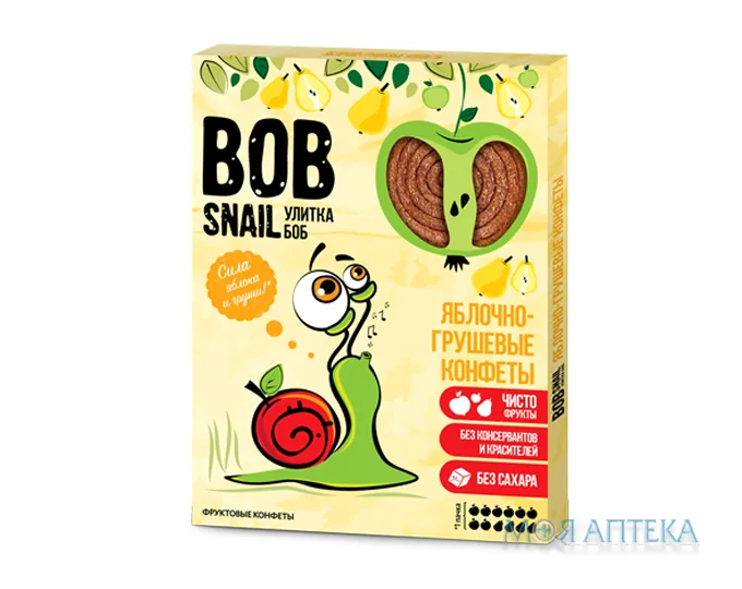 Равлик Боб (Bob Snail) Яблуко-Груша цукерки 120 г