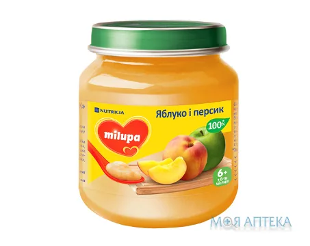 Пюре Milupa (Мілупа) яблуко, персик 125 г