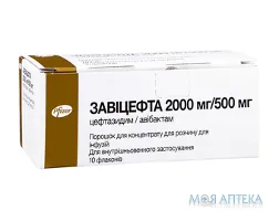 Завіцефта порошок д/конц. для р-ну д/інф. 2000 мг/500 мг №10 у флак.