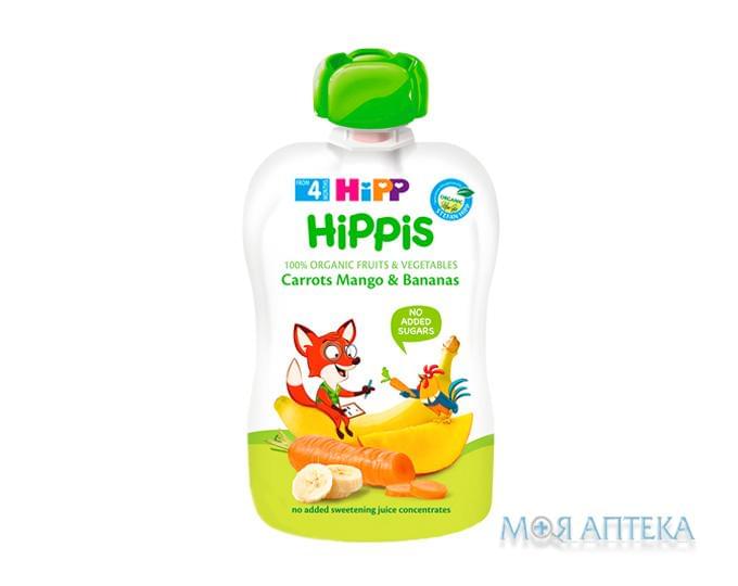 Пюре Овочево-Фруктове HiPP HiPPiS (ХіПП ХіППіс) морква-манго-банан, пакет 100 г