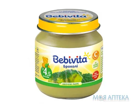 Пюре Овочеве Bebivita (Бебівіта) Брокколі 125 г, с 4 міс.