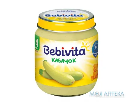 Пюре Овочеве Bebivita (Бебівіта) Кабачок 125 г, с 4 міс.