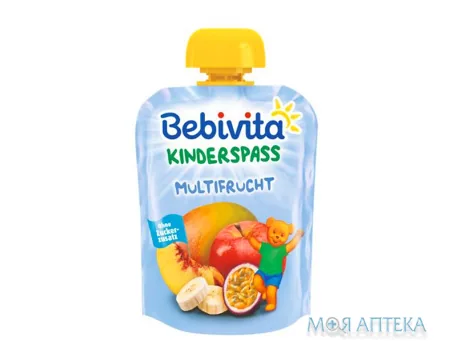 Пюре фруктове Bebivita (Бебівіта) Мультифрукт з 12 міс., пакет 90 г