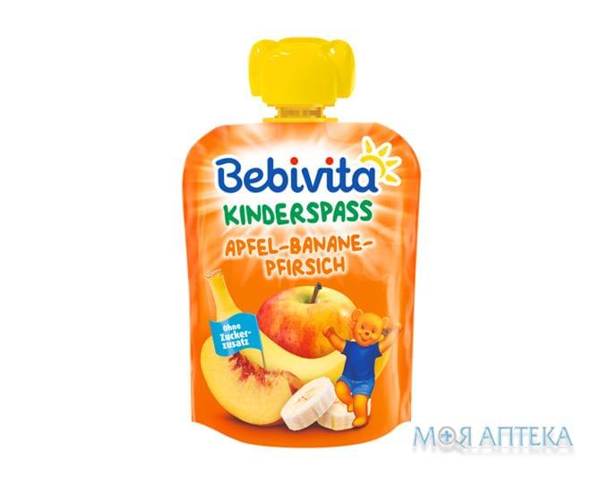 Пюре фруктове Bebivita (Бебівіта) Яблуко-банан-персик з 12 міс., пакет 90 г