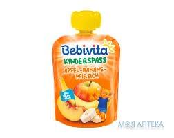 Пюре фруктовое Bebivita (Бебивита) Яблоко-банан-персик с 12 мес., пакет 90 г