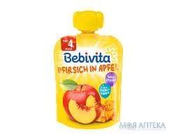 Пюре фруктове Bebivita (Бебівіта) Яблуко-персик з 4 міс., пакет 90 г