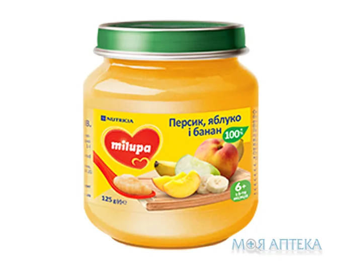 Пюре Milupa (Мілупа) банан, персик, яблуко 125 г