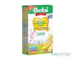 Каша Безмолочная Bebi Premium (Беби Премиум) 5 злаков с бананами, 200 г, с 6 мес.