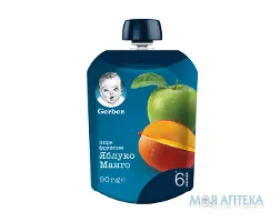 Пюре Gerber (Гербер) яблуко, манго 90 г, пакет