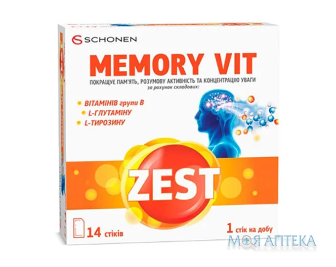 Зест (Zest) Меморі Віт пор. в стік №14