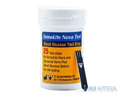 Тест-смужки для глюкометра Sensolite Nova (Сенсолайт Нова) №25