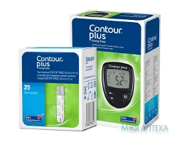 Тест-полоски Contour Plus (Контур Плюс) №25 + глюкометр Контур Плюс (Акція)
