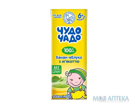 Сік Чудо-Чадо бананово-яблучний, 200 мл
