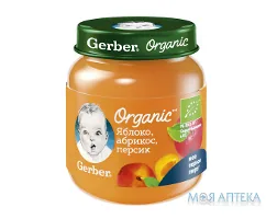 Пюре Gerber (Гербер) яблуко, персик, абрикос 125 г