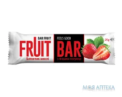 Батончик-мюслі Fruit Bar (Фрут Бар) з ягодами Полуниці, 25г