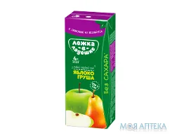 Сік Ложка В Ладошке яблучно-грушовий, 200 мл