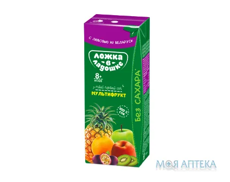 Сік Ложка В Ладошке мультифруктовий, 200 мл
