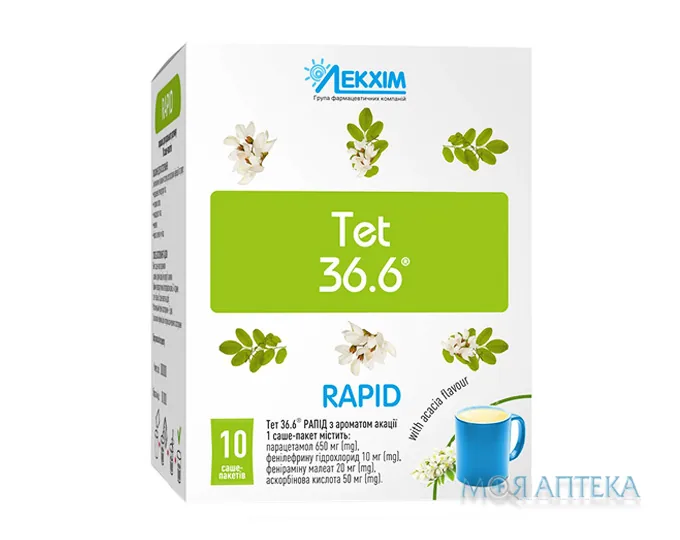 Тет 36.6 Рапід акація, пор. д/оральн. р-ну саше по 23 г №10